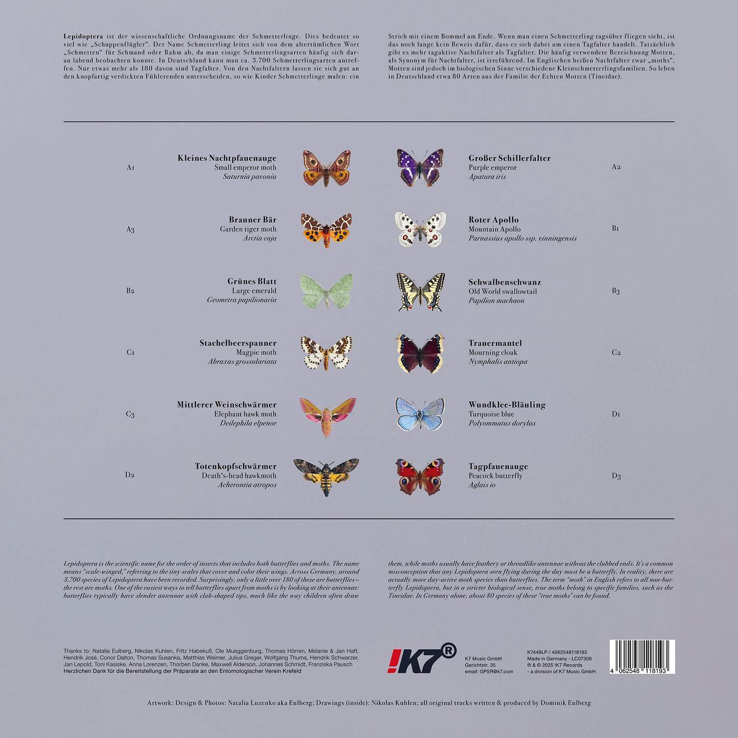 Lepidoptera LP - 2-fach Vinyl, Klappcover - VORBESTELLUNG