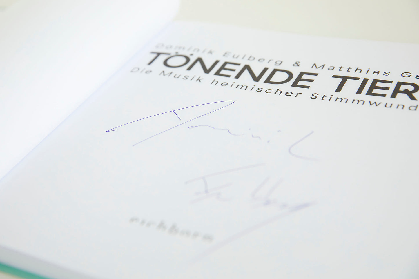 Tönende Tiere - Buch - Signiert